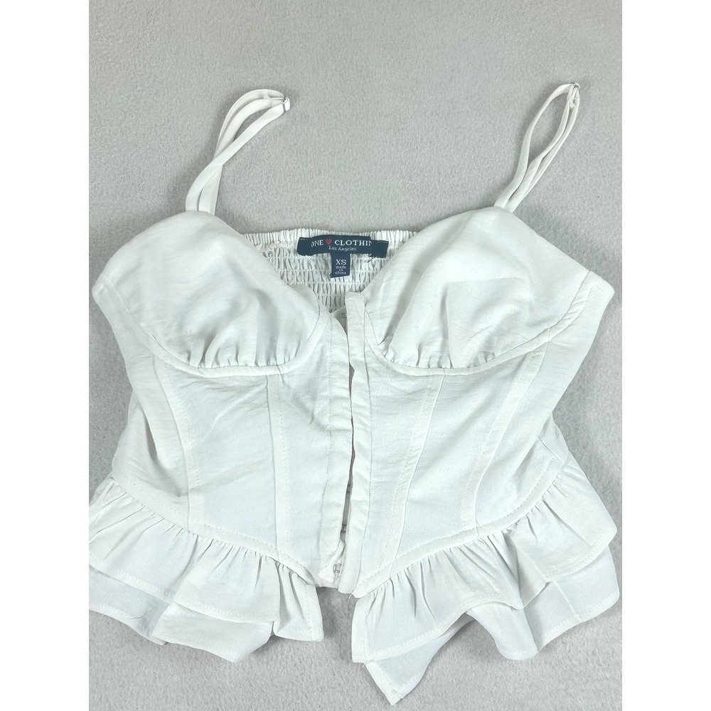 One Clothing Corset Camisole Women XS White Cottagecore